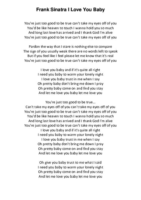 i love you baby lyrics|i love you baby lyrics original.